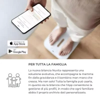 Immagine di Nuvita PrimiPesi Bilancia Smart Bluetooth per Mamma e Bambino - Compatta e Portatile
