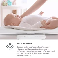 Immagine di Nuvita PrimiPesi Bilancia Smart Bluetooth per Mamma e Bambino - Compatta e Portatile