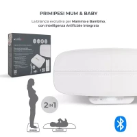 Immagine di Nuvita PrimiPesi Bilancia Smart Bluetooth per Mamma e Bambino - Compatta e Portatile