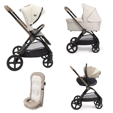 Chicco Trio Mysa con Passeggino, Navicella Flexi e Seggiolino Auto Reclinabile First Seat Recline 40-85 cm per Neonati da 0 a 4 Anni