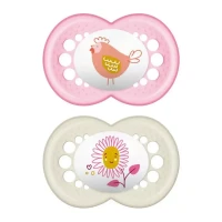 Mam Ciuccio Original in Silicone Confezione Doppia 16m+ - Rosa