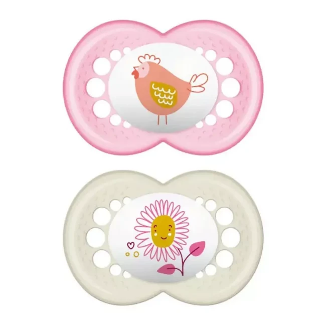 Mam Ciuccio Original in Silicone Confezione Doppia 16m+ - Rosa