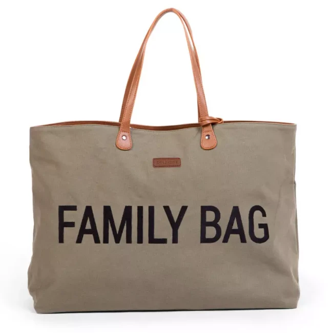 	Childhome Family Bag Borsa Weekend Capiente con Kaki di Childhome