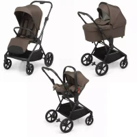 Foppapedretti Trio Spritz Leggero e Moderno con Passeggino, Navicella e Seggiolino Auto i-Size - cacao