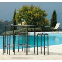 Immagine di Vermobil Set Tavolo Alto e 4 Sgabelli Seaside Grigio Antico