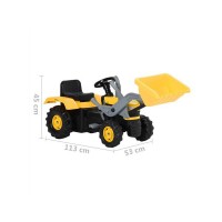 Trattore Pedali Giallo Dolu con Escavatore	