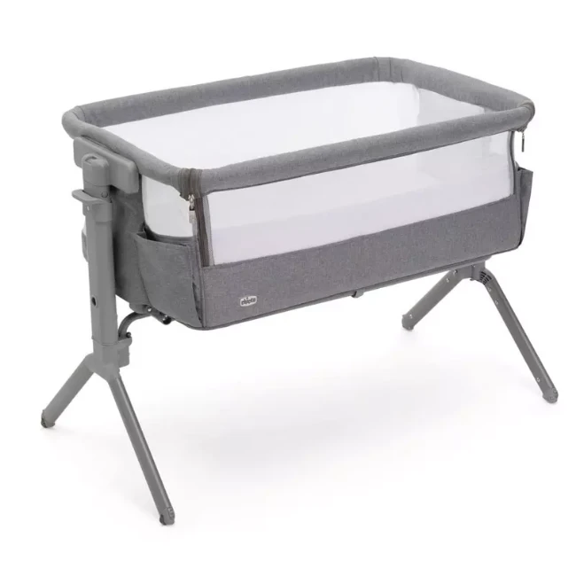 Set 2 Lenzuola Culla Maxi-Cosi Iora – Cotone Bianco E Grigio – Angoli Elasticizzati – Per Materasso 80x58.5x3 Cm
