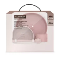 Immagine di Suavinex Essence Set Svezzamento in Silicone con Piatto e Ciotola con Ventosa, Tazza e Cucchiaio Ergonomico