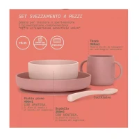 Immagine di Suavinex Essence Set Svezzamento in Silicone con Piatto e Ciotola con Ventosa, Tazza e Cucchiaio Ergonomico