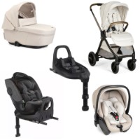 Immagine di Chicco Trio Bellagio Navicella Gran Comfort, Ovetto Neonato First Seat Recline e Seggiolino Auto Bi-Seat con Base Full 360 Isofix e Girevole - da 0 a 12 anni
