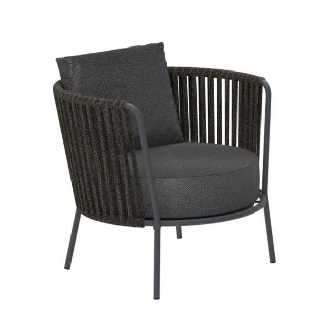 Immagine di Vermobil Poltrona Bassa Daisy Rope Grigio Antico