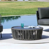 Immagine di Vermobil Tavolino Pouf Daisy Rope Grigio Antico 