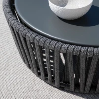 Immagine di Vermobil Tavolino Pouf Daisy Rope Grigio Antico 