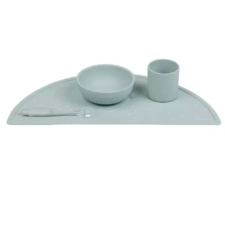 Immagine di Nattou Set Pappa Neonato in Silicone con Tovaglietta, Ciotola, Bicchiere e Cucchiaio