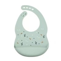 Immagine di Nattou Bavaglino in Silicone Regolabile con Tasca Raccogli Briciole
