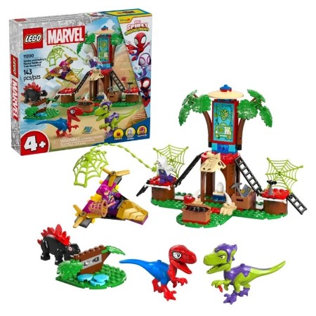 LEGO Marvel La Battaglia tra Spider-Man e Gobby Contro i Raptor al Quartier Generale della Tree House 11200