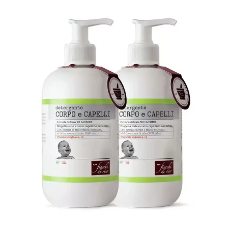 Immagine di Fiocchi di Riso Bipacco Detergente Corpo e Capelli 2x400ml