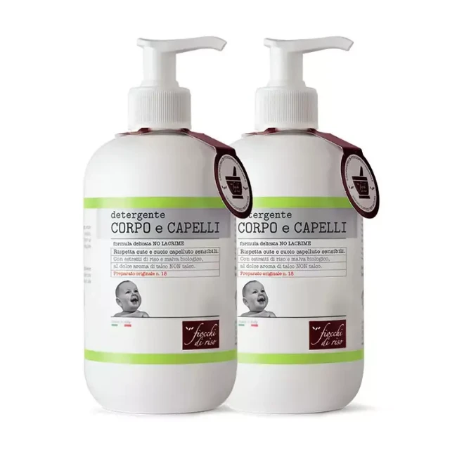 Immagine di Fiocchi di Riso Bipacco Detergente Corpo e Capelli 2x400ml