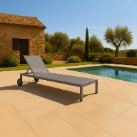 Lettino Prendisole Malibù in Alluminio Tortora