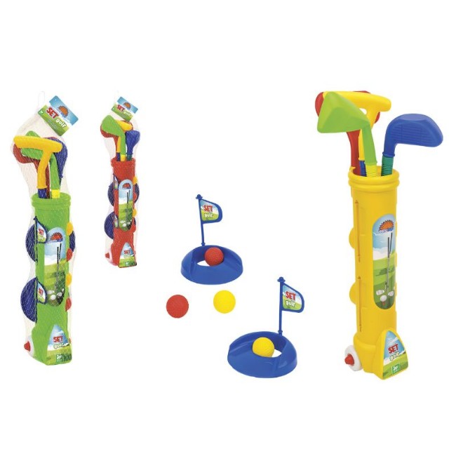 Paniate Sacca da Golf con Ruote Mazze e Palline