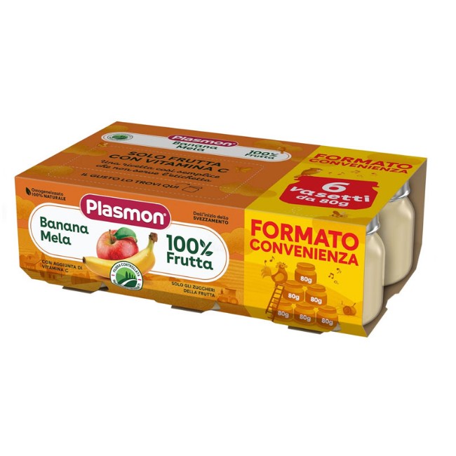 Immagine di Plasmon Omogeneizzato Banana Mela 6x80 gr