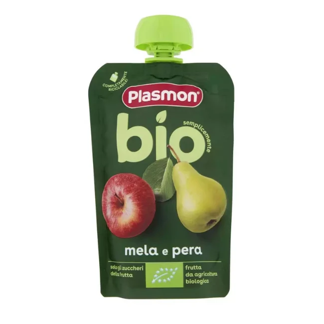 Immagine di Plasmon Pouch Bio Mela Pera 100% Frutta 100gr