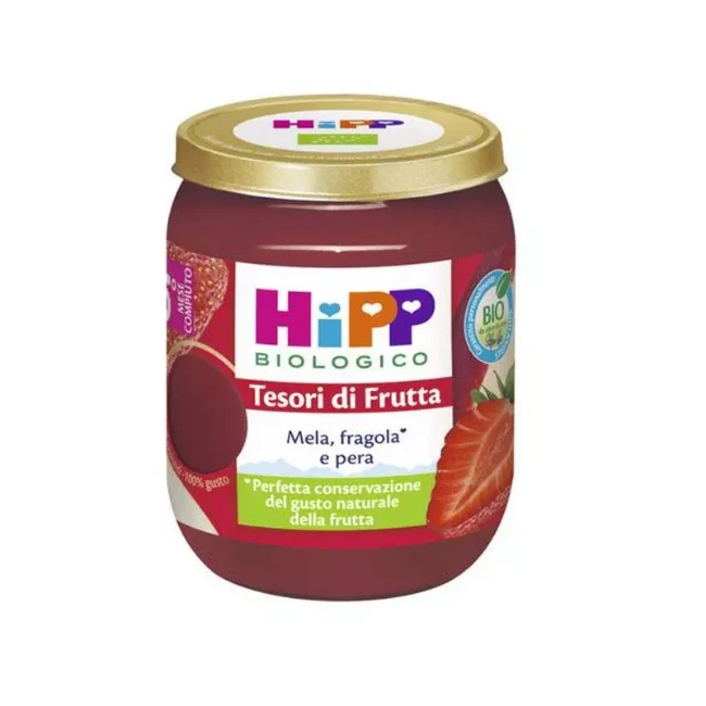 Immagine di Hipp Bio Tesori di Frutta Mela, Fragola e Pera 160gr