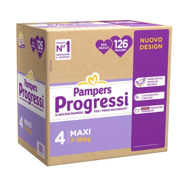 Immagine di Pampers Progressi Maxi Pannolini tg 4 Esapack 126pz