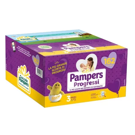 Immagine di Pampers Progressi Midi Pannolini tg 3 Pacco Scorta - 162pz