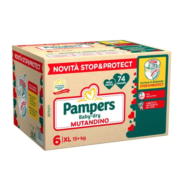 Immagine di Pampers Mutandino Baby Dry XL tg 6 – Pacco Scorta da 74 Pannolini
