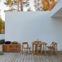 Immagine di Set Giardino Niagara in Legno con Tavolo 115x90 e 4 Sedie 