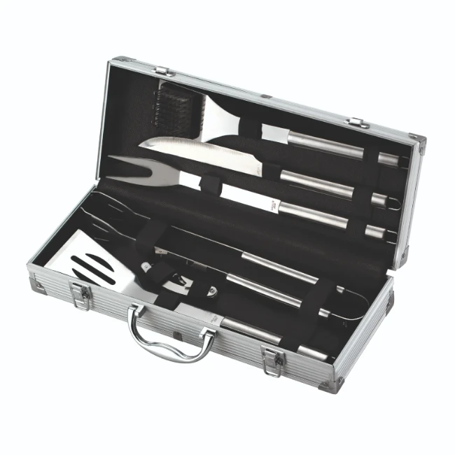 Immagine di Ompagrill Set Valigetta da 6 Utensili in Acciaio Inox