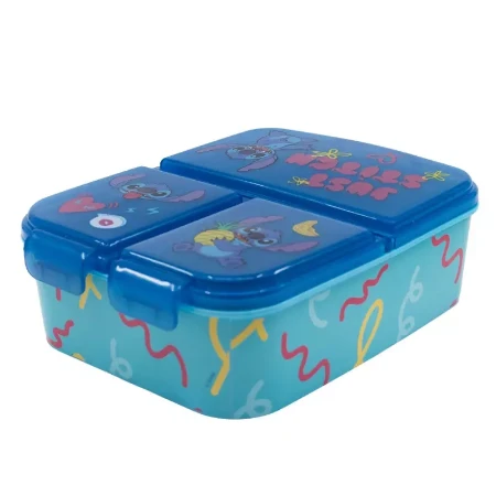 Immagine di Sandwich Box Stitch Contenitore Porta Pranzo per Bambini, Multi Scomparti, Chiusura Sicura
