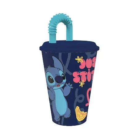 Immagine di Stitch Bicchiere Easy Sport con Cannuccia per Bambini 400ml