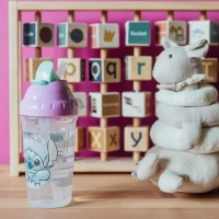 Immagine di Stitch Bicchiere Flexi con Cannuccia per Bambino, dai 10 Mesi, 295ml