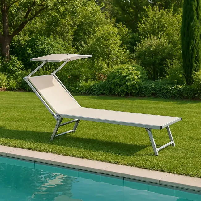 Paniate Lettino Prendisole Giardino Freak Bianco – Sdraio