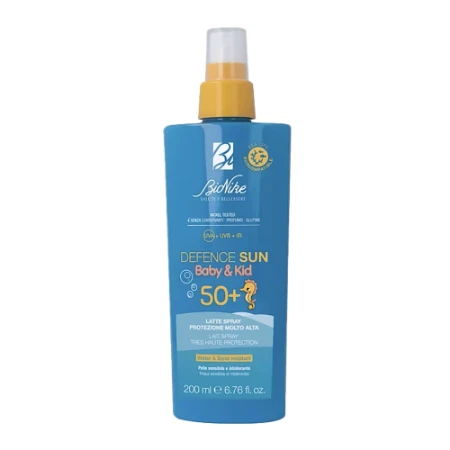 Bionike Baby&Kid Spray Latte Solare 50+ Alta Protezione Resistente all'Acqua - 200ml
