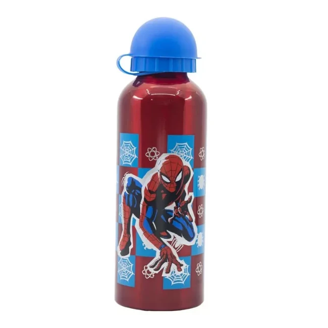 Immagine di Borraccia Spiderman in Alluminio per Bambini con Tappo Igenico - 530ml