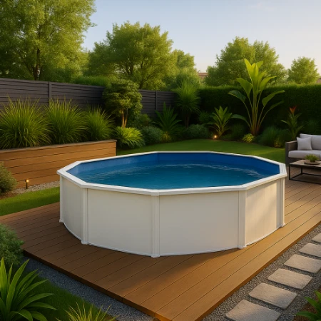 Immagine di Piscina Rotonda Atlantis KITPR458 - 460x132cm con Filtro a Sabbia
