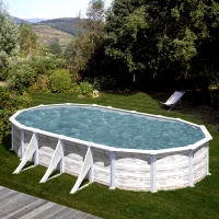 Immagine di Piscina Ovale Finlandia KIT730N - 730x375x120cm con Filtro a Sabbia