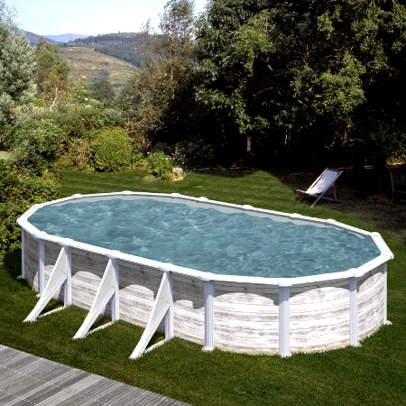 Immagine di Piscina Ovale Finlandia KIT730N - 730x375x120cm con Filtro a Sabbia