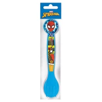 Set Posate Spiderman in Plastica con Cucchiaio e Forchetta a Punta Arrotondata