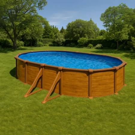Immagine di Piscina Ovale Sicilia KITPROV503W - 500x300x120cm con Filtro a Cartuccia
