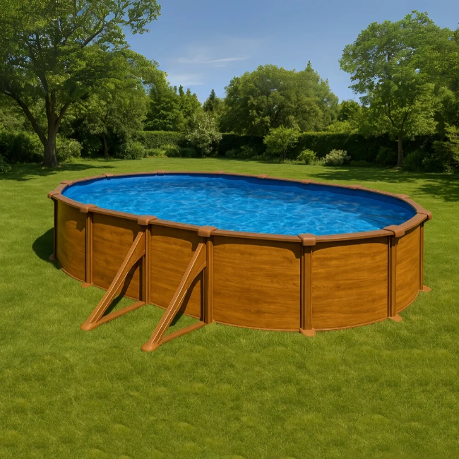 Immagine di Piscina Ovale Sicilia KITPROV503W - 500x300x120cm con Filtro a Cartuccia