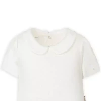 Immagine di Bamboom Body Neonata Bianco in Bambù con Colletto Tondo e Maniche Corte - 6 Mesi
