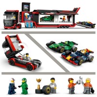 LEGO City Autotrasportatore F1 con Monoposto RB20 e AMR24 F1 60445