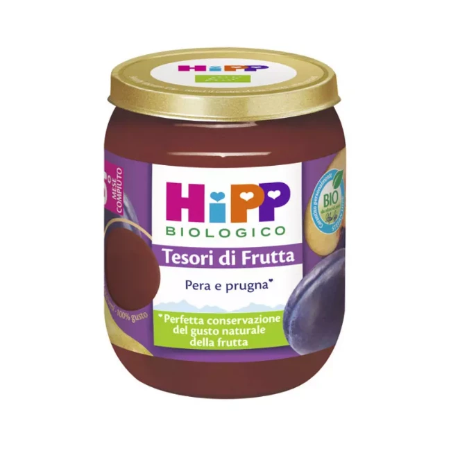 Immagine di Hipp Bio Tesori di Frutta Omogeneizzato Pera e Prugna 160 gr