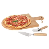 Immagine di Set da 3 Pezzi per Pizza - Tagliere, Rotella e Spatola