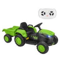 Trattore BT Li-Ion Verde Radiocomandato 12 Volt 2,4Ghz con Rimorchio