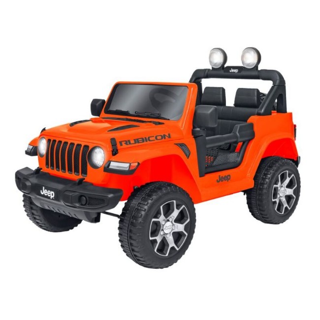 Auto Elettrica BT Li-Ion Jeep Wrangler Rubicon Arancio 12,6V con Radiocomando